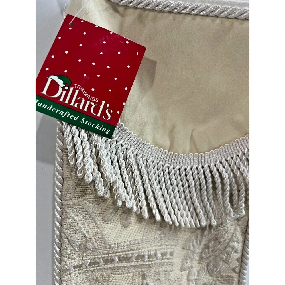 Brocade Christmas Stocking With Fringe Dillards 17